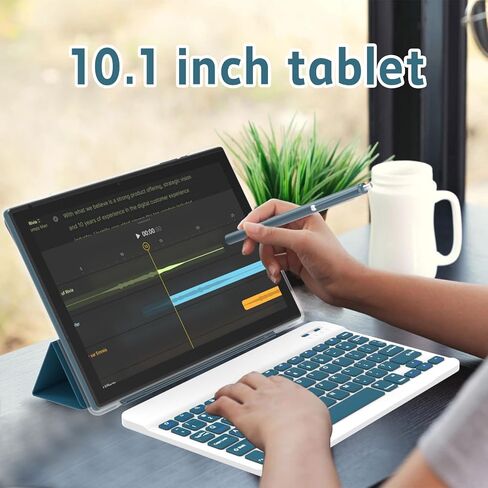 2 in 1 tablet, Android 13 tablets 10 inch, tablet with keyboard mouse foldable protective cover screen protective film Stylus Pen 12GB+128GB/1TB Expand 5G WiFi BT 5.0 WiFi6 Dual camera 6000 mah Tab in Saudi Arabia