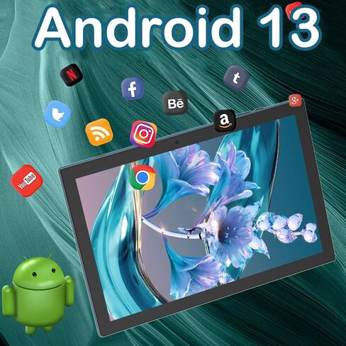 2 in 1 tablet, Android 13 tablets 10 inch, tablet with keyboard mouse foldable protective cover screen protective film Stylus Pen 12GB+128GB/1TB Expand 5G WiFi BT 5.0 WiFi6 Dual camera 6000 mah Tab in Saudi Arabia