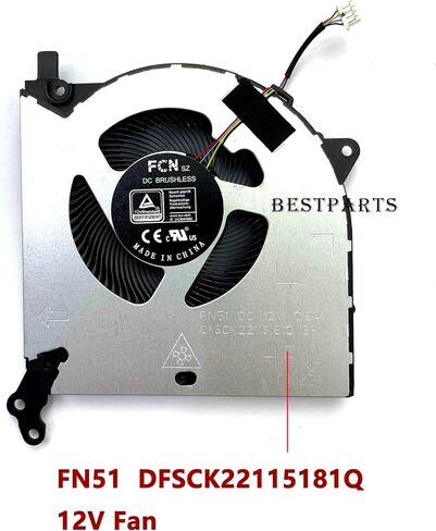 BestParts New Genuine CPU+GPU Cooling Fan Replacement for Lenovo Legion 5-15ARH05H Laptop (Type 82B1), P/N: 5H40S20132 5H40S20133 in Saudi Arabia