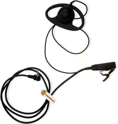 Lsgoodcare 1 Pin D Shape Earhook سماعة أذن PTT Mic متوافقة مع Motorola Talkabout 2 Way Radio EM1000 EM100R MH230R MR350R XTL446 جهاز اتصال لاسلكي، حزمة من 5 in Kuwait