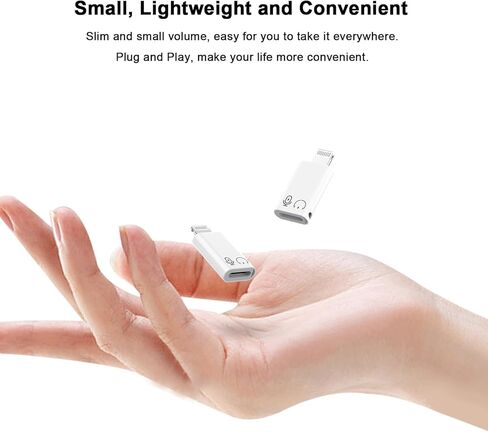 [Apple MFi Certified] iPhone OTG Adapter, USB Type C Female to Lightning Male Charger Data Sync Dongle Type C Camera Card Reader Flash Drive Keyboard Mouse U Disk Converter for iPhone 14 13 12 11 XS in Kuwait