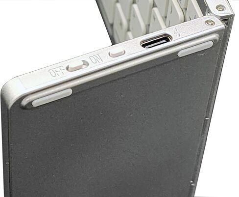 Foldable Bluetooth Keyboard with Touchpad for iPad, iPhone, Android & Windows Devices, Keyboard with 64 Keys for Computer, Smart TV, Android TV Box, PS4, Steam Deck, Asus ROG Ally (Silver) in Saudi Arabia