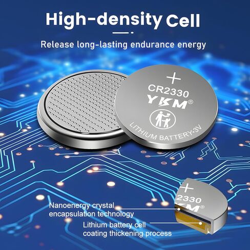 YKM CR2330 Battery ECR2330 BR2330 CR 2330 Lithium 3V Battery for Car Remote Coin Cell Battery 5 Pack in Saudi Arabia
