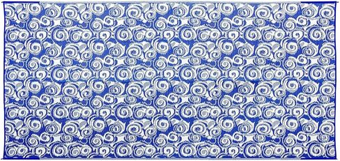 Camco 42841 Swirl Awning Leisure Mat-Blue 8' X 16' in Saudi Arabia
