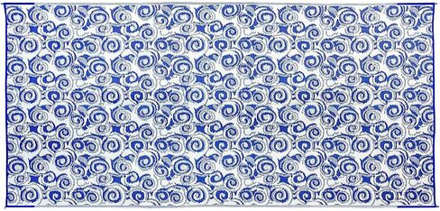 Camco 42841 Swirl Awning Leisure Mat-Blue 8' X 16' in Saudi Arabia
