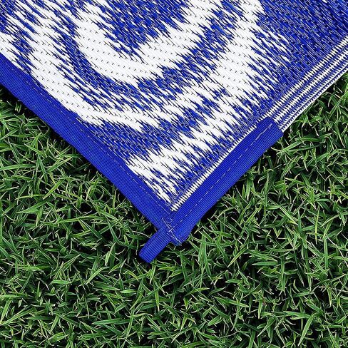 Camco 42841 Swirl Awning Leisure Mat-Blue 8' X 16' in Saudi Arabia