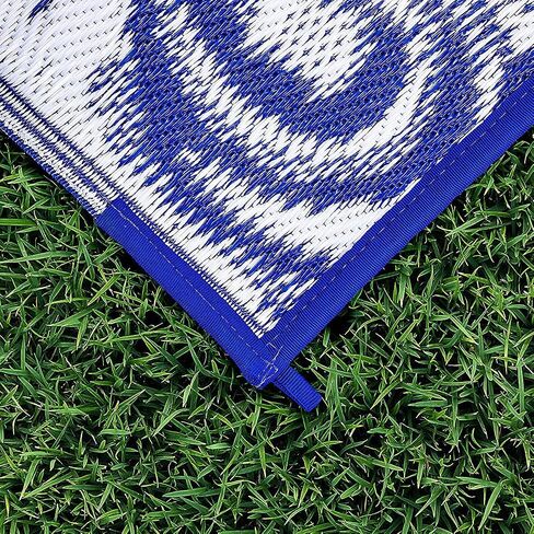 Camco 42841 Swirl Awning Leisure Mat-Blue 8' X 16' in Saudi Arabia