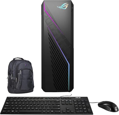 ASUS ROG Strix G16CH Gaming Desktop PC (Intel i7-14700F 20-Core, GeForce RTX 4060, 32GB DDR5 5600MHz RAM, 2TB PCIe SSD, WiFi, Bluetooth, Win 10 Pro) with Premium Backpack in Saudi Arabia