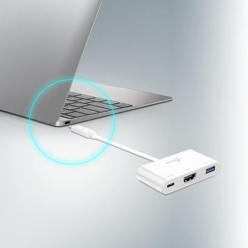 j5create USB Type-C إلى 4K HDMI وUSB-A 3.0 مع شحن PD 100W، لأجهزة MacBook أو Chromebook أو iPad Pro أو USB-C الكمبيوتر المحمول (JCA379) in Kuwait
