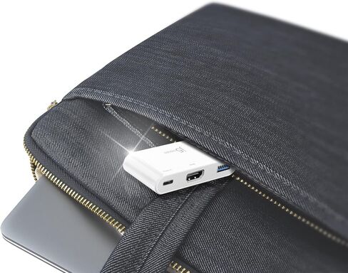 j5create USB Type-C إلى 4K HDMI وUSB-A 3.0 مع شحن PD 100W، لأجهزة MacBook أو Chromebook أو iPad Pro أو USB-C الكمبيوتر المحمول (JCA379) in Kuwait