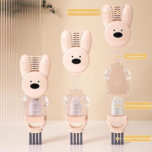 3 in 1 Cup Lid Cleaning Brush Set, 3Pcs Portable Cup Lid Cleaner Flower Shape Crevice Cleaning Brush Multifunctional Crevice Gap Cleaner Brush Cup Cleaner Brush Bottle Cleaning Tools in Saudi Arabia