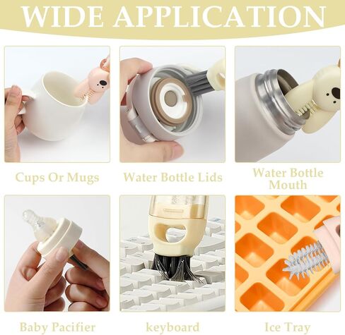 3 in 1 Cup Lid Cleaning Brush Set, 3Pcs Portable Cup Lid Cleaner Flower Shape Crevice Cleaning Brush Multifunctional Crevice Gap Cleaner Brush Cup Cleaner Brush Bottle Cleaning Tools in Saudi Arabia