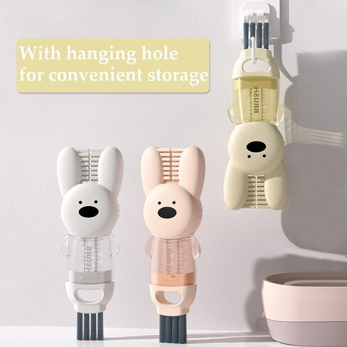 3 in 1 Cup Lid Cleaning Brush Set, 3Pcs Portable Cup Lid Cleaner Flower Shape Crevice Cleaning Brush Multifunctional Crevice Gap Cleaner Brush Cup Cleaner Brush Bottle Cleaning Tools in Saudi Arabia