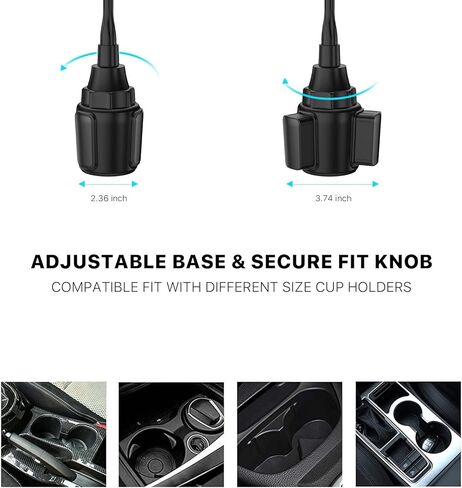 حامل أكواب MyBat Pro العالمي، حامل مغناطيسي، [سهل التركيب] حامل هاتف السيارة [4 مغناطيسات شفط مدمجة] متوافق مع جميع الهواتف الذكية in Kuwait