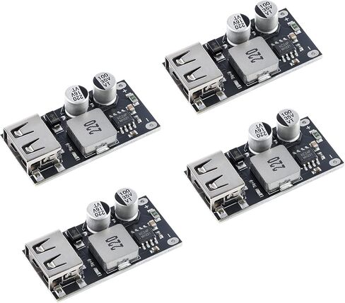 4Pcs DC-DC Power Buck Voltage Converter 6V-32V to 5V QC2.0 QC3.0 Fast Charging Module MH-KC24 Voltage Power Converter Single USB Charging Voltage Converter Board in Saudi Arabia