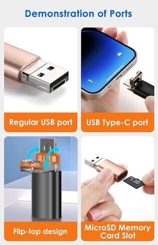 Micro SD Card Reader, USB C to SD Card Reader, USB and Type C 2-in-1 TF Memory Card Reader, Mepsies USB OTG Card Reader for Laptops, MacBook, Samsung Galaxy Phones and More, Black in Saudi Arabia