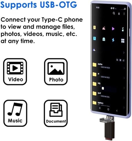 Micro SD Card Reader, USB C to SD Card Reader, USB and Type C 2-in-1 TF Memory Card Reader, Mepsies USB OTG Card Reader for Laptops, MacBook, Samsung Galaxy Phones and More, Black in Saudi Arabia