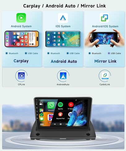 8 CORE 4G+64G راديو السيارة ستيريو لفولفو XC90 2002-2014 مع CarPlay Android Auto، 9 بوصة 1280 * 720P IPS شاشة تعمل باللمس وحدة الرأس Android 13 GPS WiFi Bluetooth 32-Band DSP SWC HD Camera in Saudi Arabia