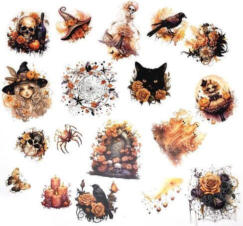 60 قطعة من ملصقات الحيوانات الأليفة القوطية الشفافة، ملصقات عتيقة وجمالية DIY بها بنفسك مجلة غير المرغوب فيها مخطط سجل القصاصات الديكور كرت هدية لوازم الحرف اليدوية in Kuwait