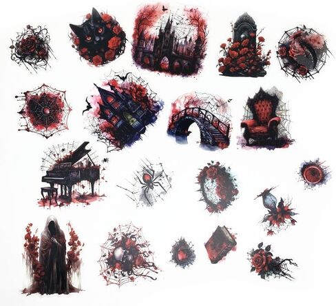 60 قطعة من ملصقات الحيوانات الأليفة القوطية الشفافة، ملصقات عتيقة وجمالية DIY بها بنفسك مجلة غير المرغوب فيها مخطط سجل القصاصات الديكور كرت هدية لوازم الحرف اليدوية in Kuwait