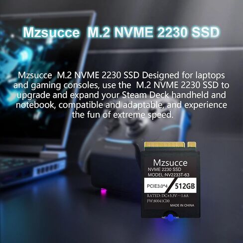 M.2 NVME PCIe 2230 SSD 512GB Compatible with Steam Deck/dell/Microsoft Sruface Upgrade & Expand, High Performance & Efficiency. (TB, 1) in Saudi Arabia