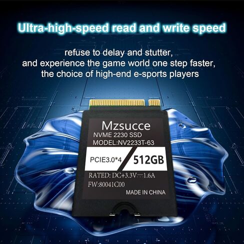 M.2 NVME PCIe 2230 SSD 512GB Compatible with Steam Deck/dell/Microsoft Sruface Upgrade & Expand, High Performance & Efficiency. (TB, 1) in Saudi Arabia