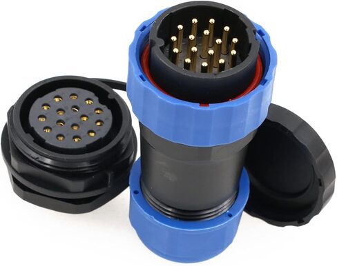 SD28 Aviation Connector 16 Pin Plug Socket Male Female Waterproof Bulkhead Wire Electrical Cable Connector Panel Mount 28mm 10A LED Lighting Connector in Saudi Arabia