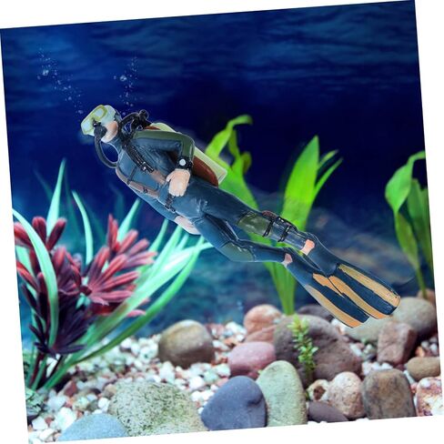 DOITOOL 2pcs Diver Model Scuba Diving Accessories Aquanaut Decor Aquarium Décor Figurine for Fish Tank Fish Tank Decors Diver Man Toy Frogman Decor Floating Scuba Diver Crafts Abs Mini in Saudi Arabia