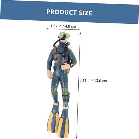 DOITOOL 2pcs Diver Model Scuba Diving Accessories Aquanaut Decor Aquarium Décor Figurine for Fish Tank Fish Tank Decors Diver Man Toy Frogman Decor Floating Scuba Diver Crafts Abs Mini in Saudi Arabia
