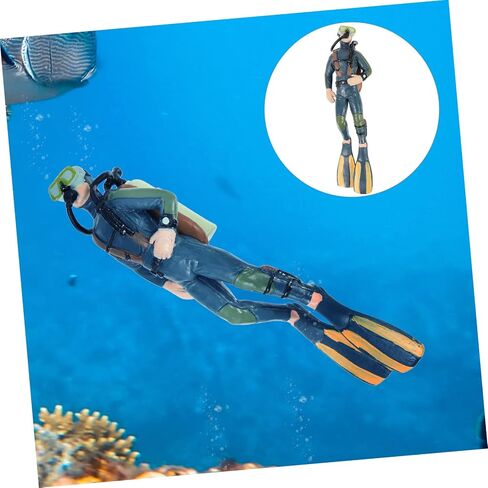DOITOOL 2pcs Diver Model Scuba Diving Accessories Aquanaut Decor Aquarium Décor Figurine for Fish Tank Fish Tank Decors Diver Man Toy Frogman Decor Floating Scuba Diver Crafts Abs Mini in Saudi Arabia