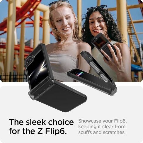 حافظة Spigen Ultra Hybrid Pro مصممة لهاتف Galaxy Z Flip 6 (2024) - شفافة تمامًا in Saudi Arabia