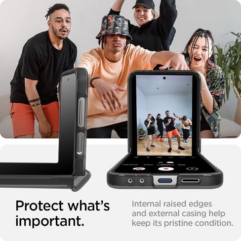 حافظة Spigen Ultra Hybrid Pro مصممة لهاتف Galaxy Z Flip 6 (2024) - شفافة تمامًا in Saudi Arabia