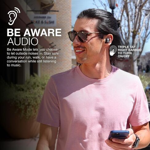 JLab JBuds Air Pro True Wireless Earbuds, Black, Bluetooth Multipoint, Auto Play & Pause, Dual Connect, IP55 Sweat & Dust Resistance, Be Aware Audio for Safety, Custom 3 EQ Sound Settings (Renewed) in Saudi Arabia