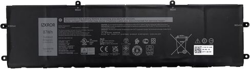 DWVRR 87Wh 7250mAh استبدال بطارية Dell Inspiron 16 7620 2 في 1 / Alienware x15 R1 / Alienware x15 R2 / Alienware x17 R1 / Alienware x17 R2 Series Laptop 817GN 0017GN 0NR6MH 11.4V in Saudi Arabia