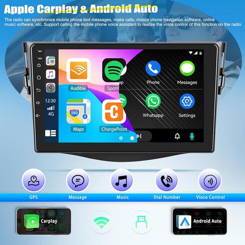 SIXTOP [1+32G] ستيريو سيارة Android لسيارة Toyota RAV4 2007-2012 ترقية استبدال راديو Carplay Android Auto 9 بوصة شاشة لمس مشغل الوسائط المتعددة وحدة رئيسية راديو FM GPS بلوتوث + كاميرا AHD وميكروفون in Saudi Arabia