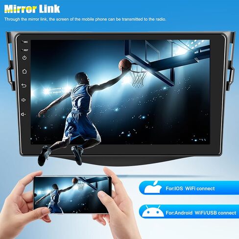 SIXTOP [1+32G] ستيريو سيارة Android لسيارة Toyota RAV4 2007-2012 ترقية استبدال راديو Carplay Android Auto 9 بوصة شاشة لمس مشغل الوسائط المتعددة وحدة رئيسية راديو FM GPS بلوتوث + كاميرا AHD وميكروفون in Saudi Arabia