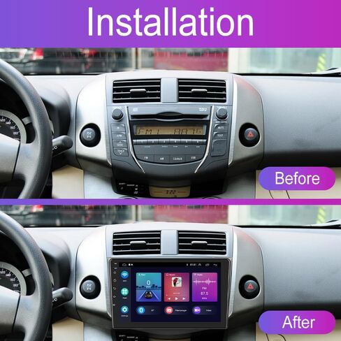 SIXTOP [1+32G] ستيريو سيارة Android لسيارة Toyota RAV4 2007-2012 ترقية استبدال راديو Carplay Android Auto 9 بوصة شاشة لمس مشغل الوسائط المتعددة وحدة رئيسية راديو FM GPS بلوتوث + كاميرا AHD وميكروفون in Saudi Arabia