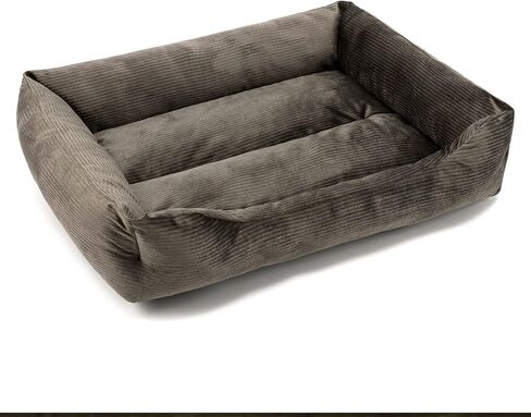 Rectangle Dog Bed Corduroy Cat Bed for Large Dog Breathable Soft Padding with Nonskid Bottom 25x19x16'' in Saudi Arabia