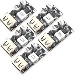 (5 Pack) JacobsParts 24W USB QC 3.0 Fast Charge Step-Down Buck Power Module DC 12V 24V Input