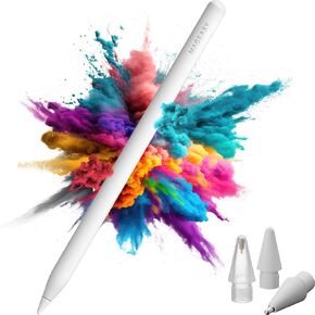 MAGEASY Instinct Stylus Pencil for iPad, Magnets Work with 2024 iPad Pro & Air, with Unique Shortcuts, Tilt Sensitive & Palm Rejection (Compatible with 2018-2024 iPad Pro & Air)