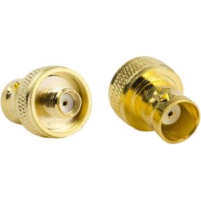 2pcs DHT Electronics RF coaxial coax adapter SMA female to BNC female goldplated