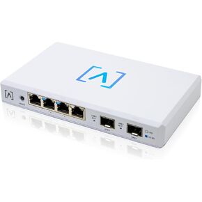 جهاز توجيه VPN عالي الأداء من Qualcomm رباعي النواة بسرعة 10 جيجابت في الثانية | 2 منافذ SFP+ بسرعة 10 جيجابت في الثانية و4 منافذ بسرعة 2.5 جيجابت في الثانية | إحصائيات في الوقت الحقيقي | 40 واط PoE+ لتشغيل نقاط وصول WiFi من Alta Labs