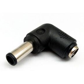 DC6.0mm Connector, DC 6.0 x 4.4mm Male 90 Degree Angle to DC 5.5 x 2.1mm Female Adapter DC Barrel Power Jack Charging Cable Connector