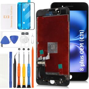 【Original】A-MIND for iPhone 8 Plus LCD Display Touch Screen Glass Digitizer 5.5 inch A1864 A1897 A1898 Screen Replacement Full Assembly Repair Kits,with Free Screen Protector+Tools