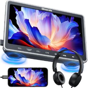 10.1" Car DVD Player with HDMI Input Headphone Mounting Bracket, Car Headrest DVD Player Support Sync Screen, AV in & Out, Last Memory, Region Free, USB