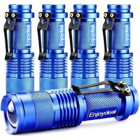 Mini LED Flashlights 5 Pack Pocket Pen Flashlight Ultra Bright 350 Lumens Waterproof Zoomable Flashlight with 3 Mode for Kids Camping Cycling Hiking Emergency Torch Light