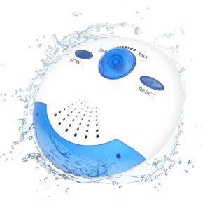Shower Radio with Hooks, IPX7 Waterproof Portable Bluetooth Speaker 360° HD Sound, FM Radio Wireless Shower Speakers for Party/Outdoor/Travel/Gifts/Bathroom, 100*100*40mm, White