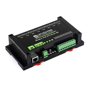 8-CH Ethernet Relay Module (B) with Digital Input, Modbus RTU/Modbus TCP Protocol, Support DC 7~36V Wide Range Power Input and PoE Power Supply, with Various Isolation and Protection Circuits