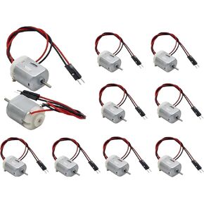 10Pcs 1.5V-6V 130 Type Miniature DC Motors for Arduino DIY Electronic Parts with Wires