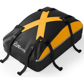 2023 Upgraded Car Rooftop Cargo Carrier Bag -100% Waterproof 20 Cu Ft Anti-Rip/Scratch Car Roof Bag for All Vehicles with/Without Roof Rack, Includes Protective Mat, Luggage Lock, 4 Door Hooks